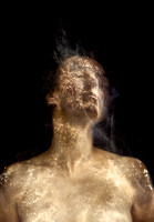 Light painting with fiber optic cable applied directly to skin